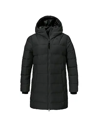 SCHÖFFEL | Damen Winterparka Style Boslix Hoodie | schwarz